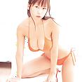 Rio Natsume posing in sexy orange bikini her natural breasts - image control.gallery.php